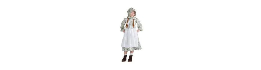Детский костюм пионера: платье, фартук и чепчик Dress Up America, цветочный — фото 3