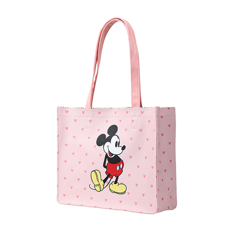 

Disney Сумка-шоппер Микки PVC унисекс коричневая, Mickey Fashion Pink Houndstooth Tote Bag