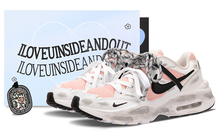 

Кроссовки Air Max Fusion женские с низким верхом серые/розовые/черные Nike