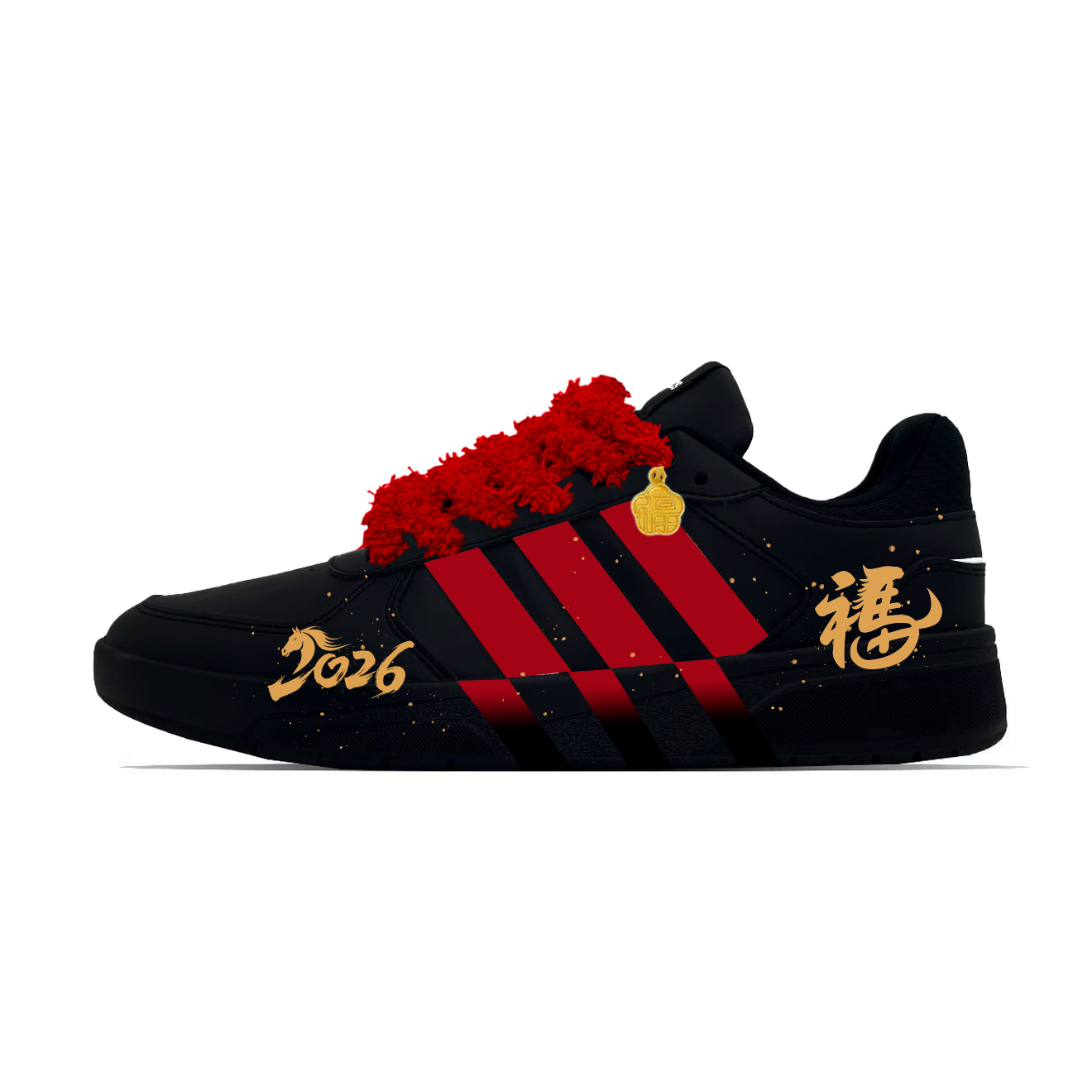

Adidas Neo Courtbeat Golden Saddle Crimson Shadow Abrasion Resistant Low top Skateboard Shoes Unisex черный красный