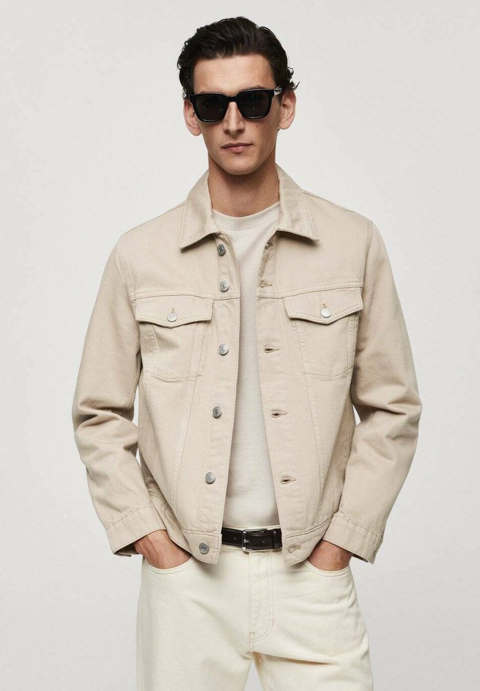 

Джинсовая куртка RYAN Mango, цвет beige