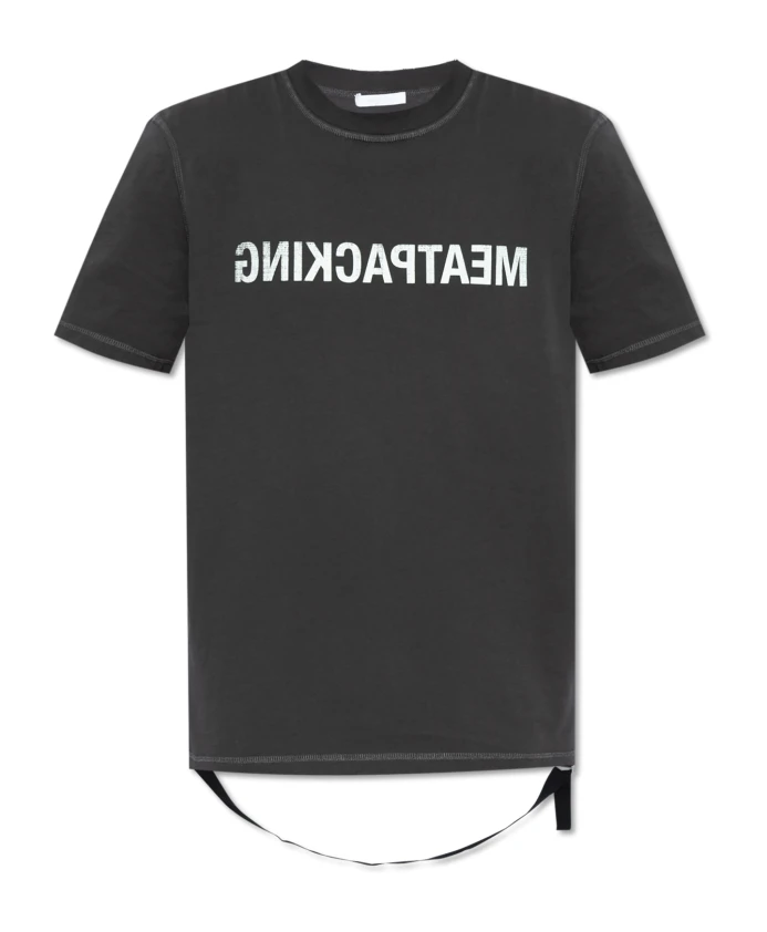

Футболка с принтом Helmut Lang, серый