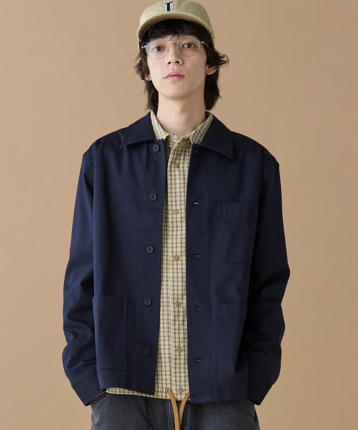 Куртка-рубашка Lacoste oversize fit, вельвет, тёмно-синяя — фото 2