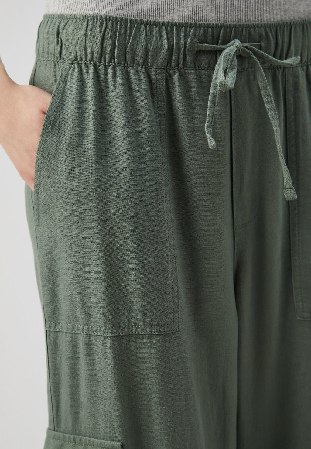 

Брюки с боковыми карманами Pull On GAP, зеленый