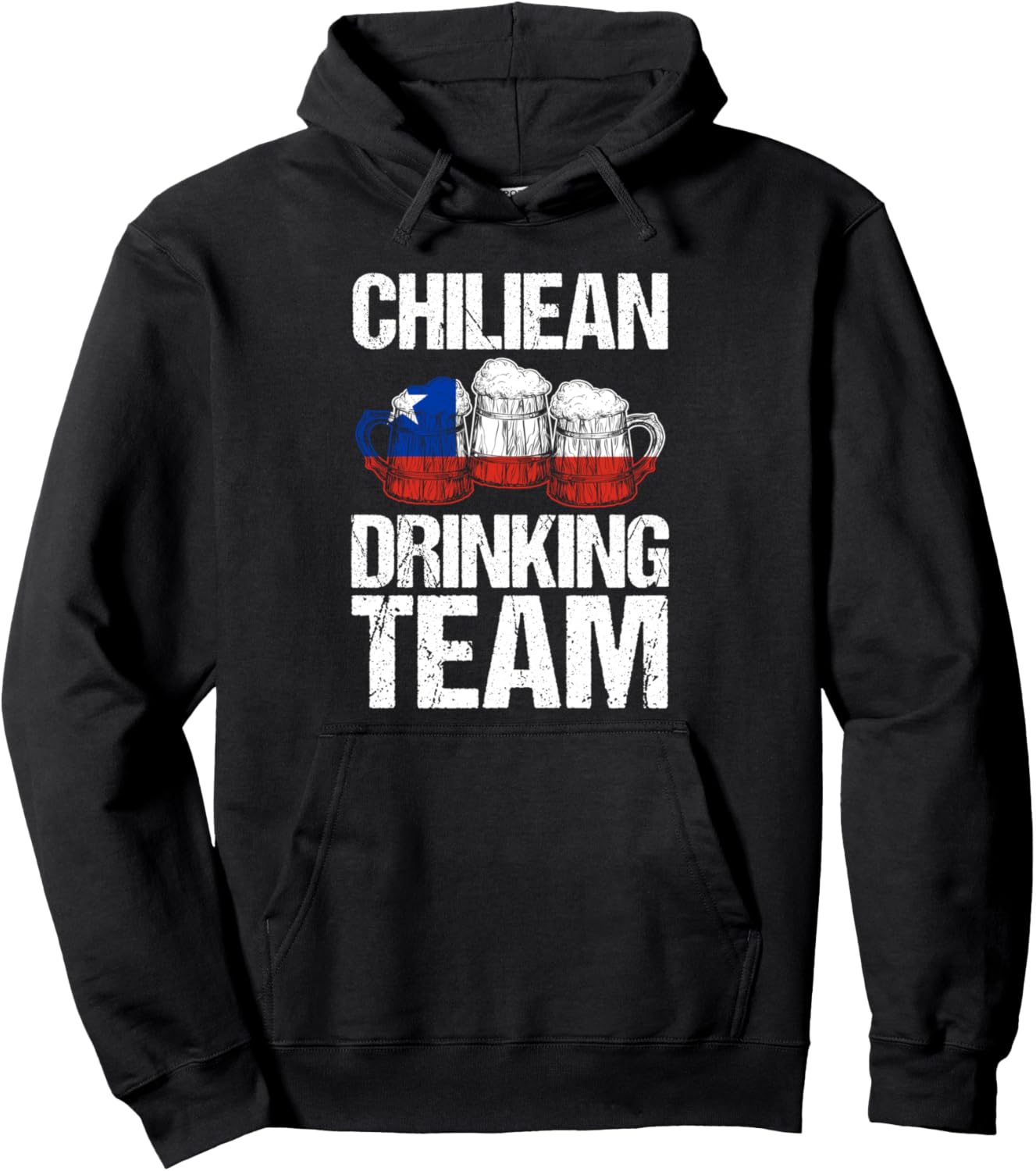 

Чилийская выпивка Чилийская толстовка Drinking Team & Chiliean Flag Gift, черный
