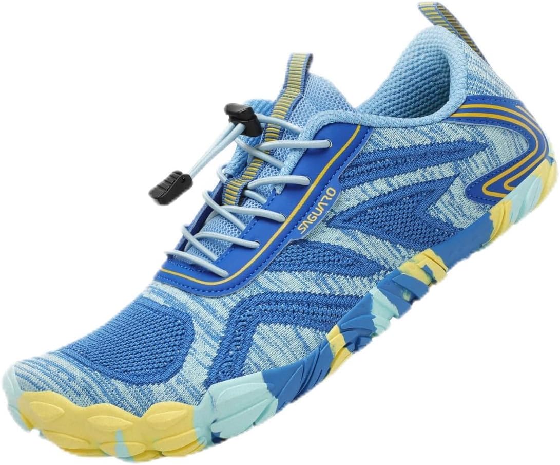 

SAGUARO Active II- минималистичные кроссовки для ходьбы с широким носком, нулевой высотой подошвы и перепадом высоты, для мужчин и женщин, небесно-голубой