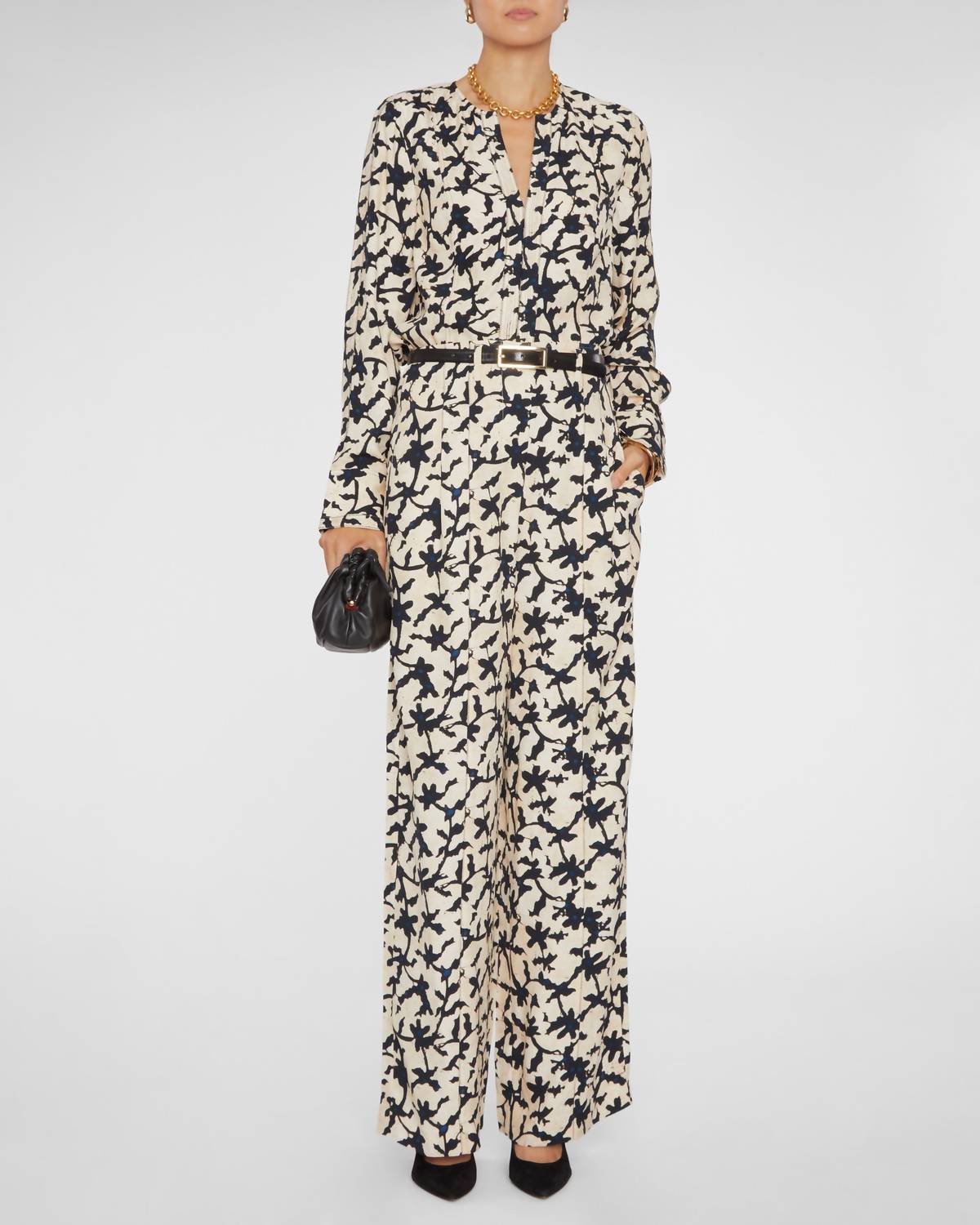 

Ulla Johnson Блузка с длинными рукавами Safi цвета «Лунный камень»