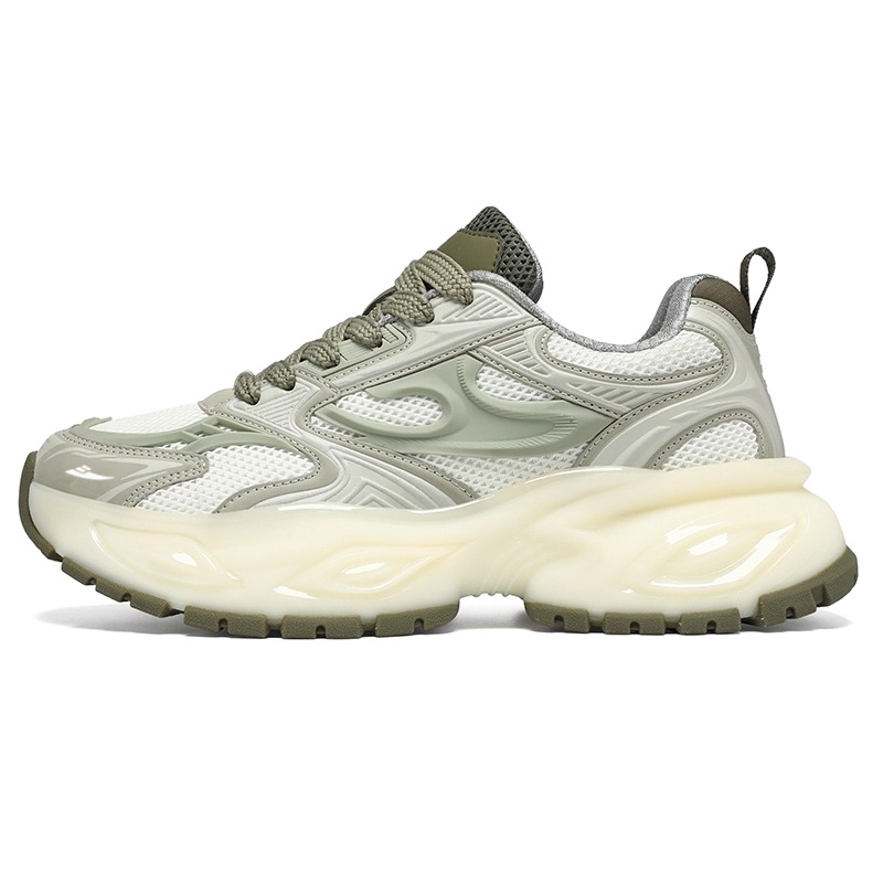 

Kuding Стойкие к скольжению и истиранию дышащие массивные низкие кроссовки мужские Light Coffee, цвет Light Coffee