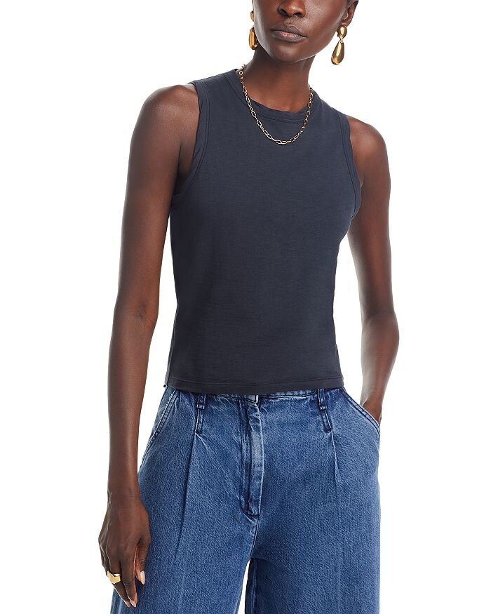 

Хлопковая футболка с мышцами Rag & Bone Sadie, черный