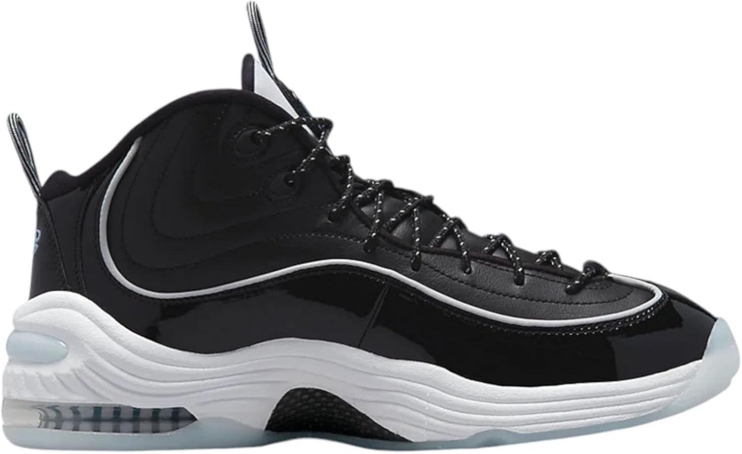 Кроссовки Nike Air Penny 2 - Black / Multi Color / White / Football Grey, белый/черный — фото 4