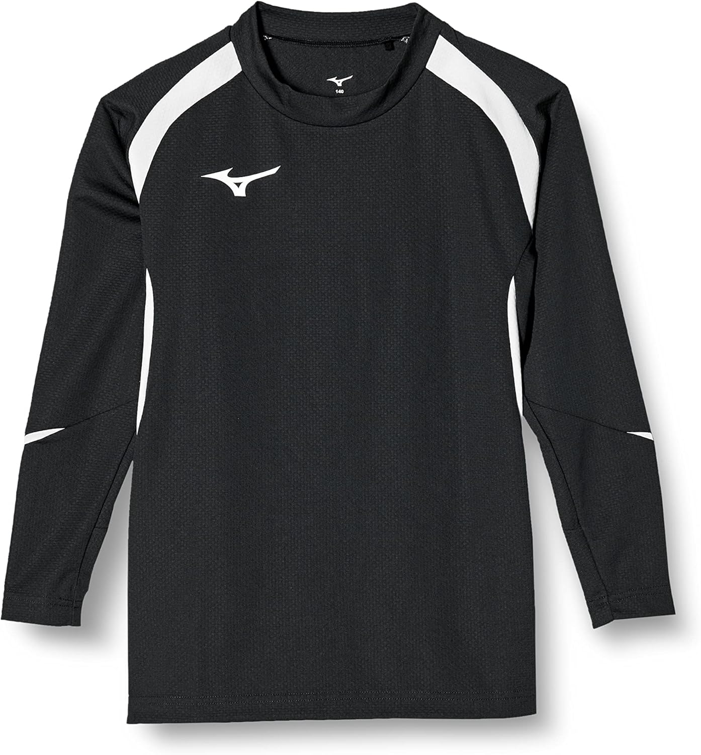 

Волейбольная футболка Mizuno V2MA2123, игровая футболка, с длинным рукавом, влагоотводящая, быстросохнущая, доступна в детском варианте, черно-белый