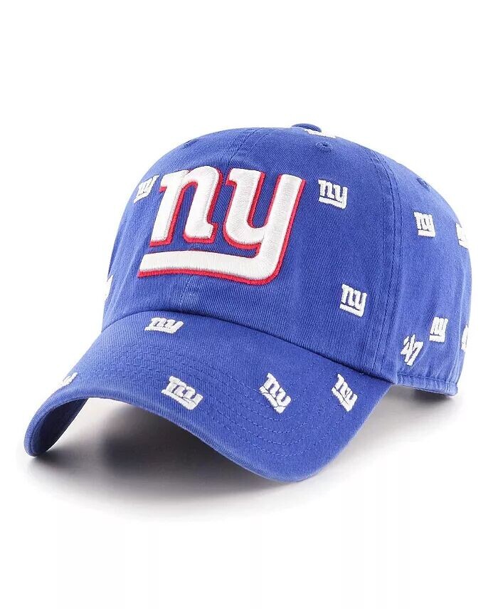 

Мужская и женская регулируемая шляпа Royal New York Giants Confetti Clean Up '47 Brand, синий