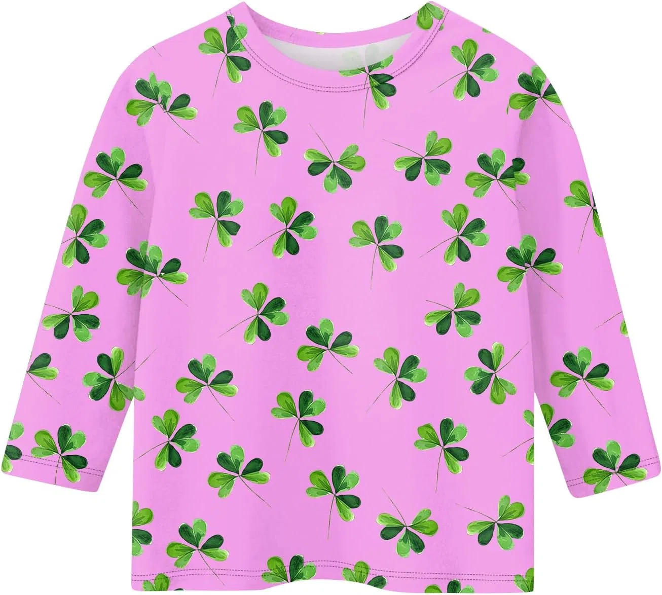 Детская футболка с принтом, Saint Patrick's Day, розовая — фото 2