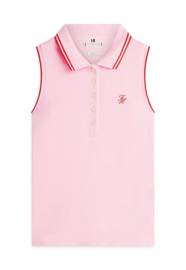 Поло-Рубашка без рукавов из пике приталенного кроя 1985 года Tommy Hilfiger, Classic Pink — фото 4
