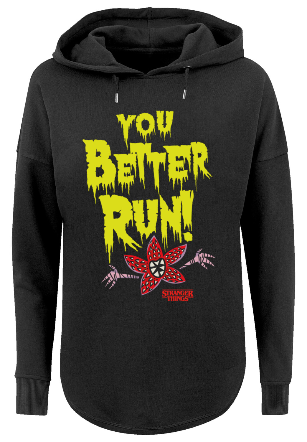 

Свитер F4NT4STIC Oversized Hoodie Stranger Things You Better Run Netflix TV Series, черный