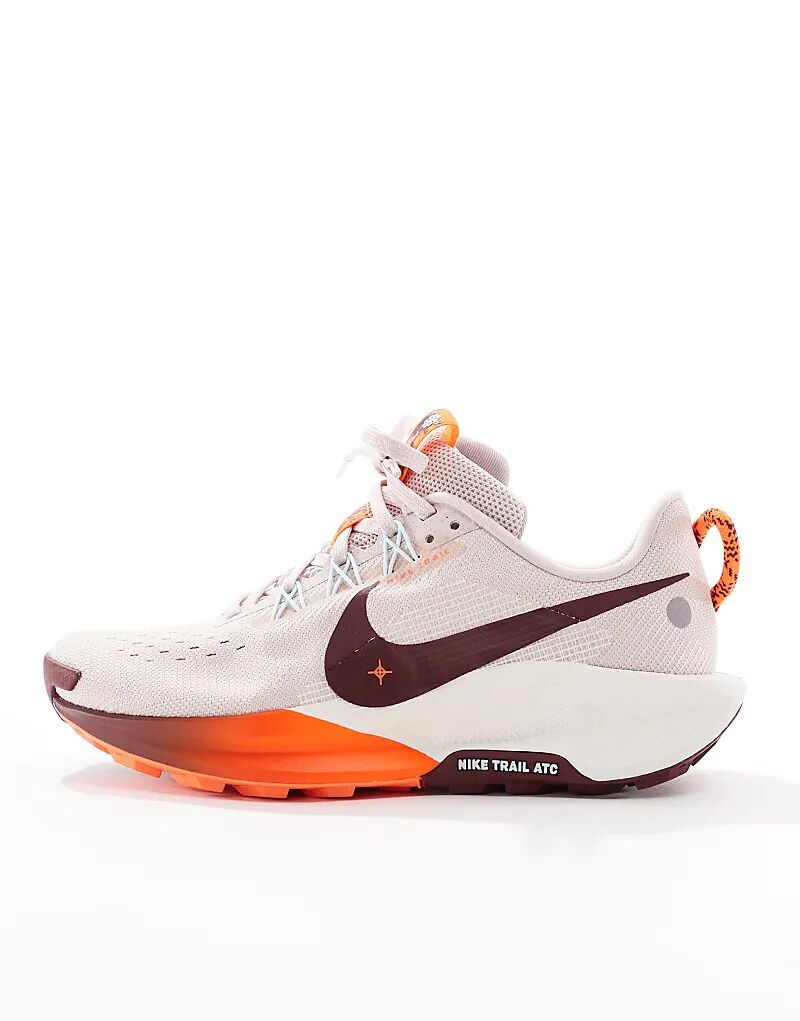 Кроссовки Nike Running ReactX Pegasus Trail 5 бежевого и оранжевого цветов — фото 2
