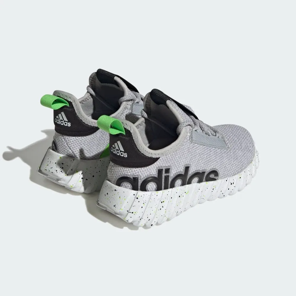 Кроссовки Adidas Kids Boys Kaptir 3.0 на шнуровке для мальчиков, повседневные - черные, серый/черный — фото 2