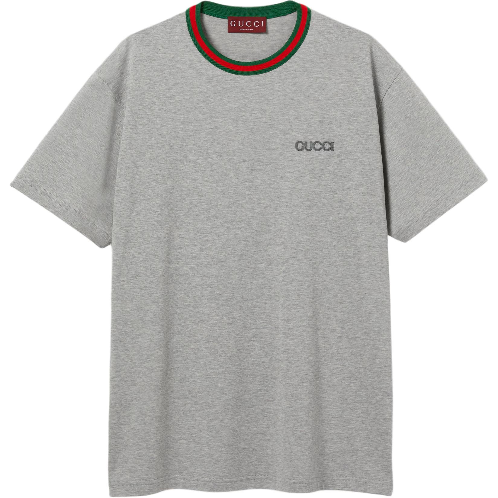 

Футболка Web Detailed GUCCI, серый