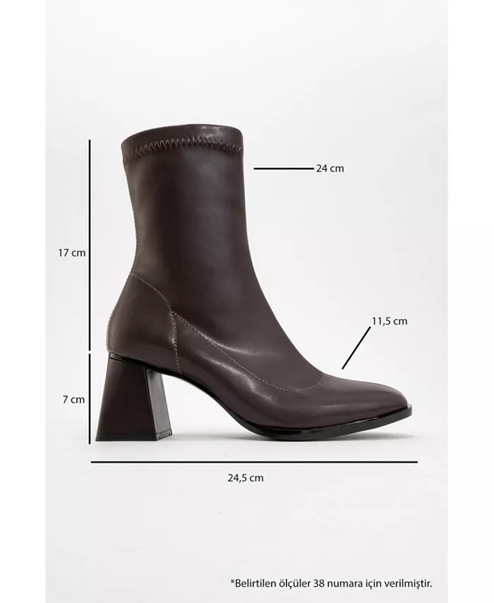 Ботинки Plesa на толстом каблуке (женские) Prologue Shoes, коричневый — фото 4
