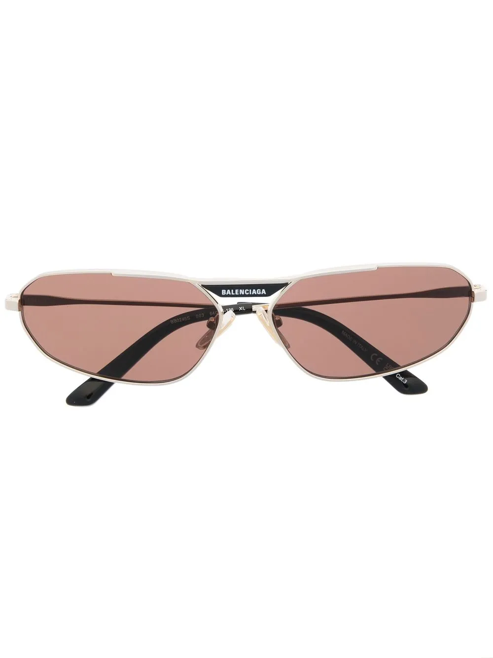 

Солнцезащитные очки в овальной оправе Balenciaga Eyewear, золотой