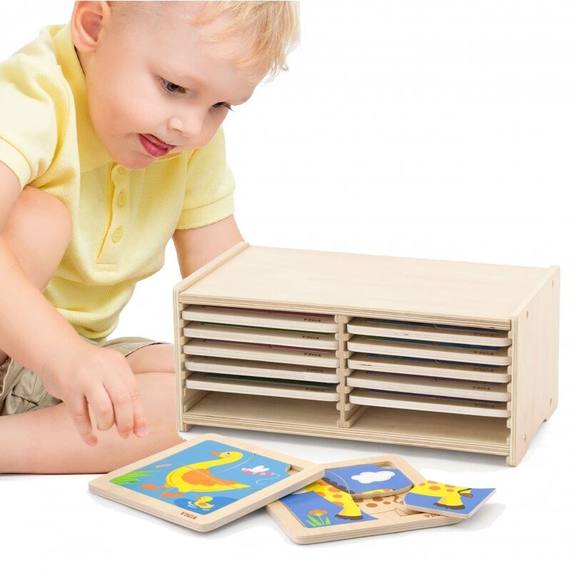 

Viga Toys, деревянный пазл, 12 досок