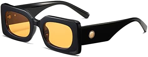 

Солнцезащитные очки для женщин, оправа для очков, ретро-оправа для солнцезащитных очков, солнцезащитные очки, солнцезащитные очки для мужчин, УФ-защита MTZJH, 3.black Yellow