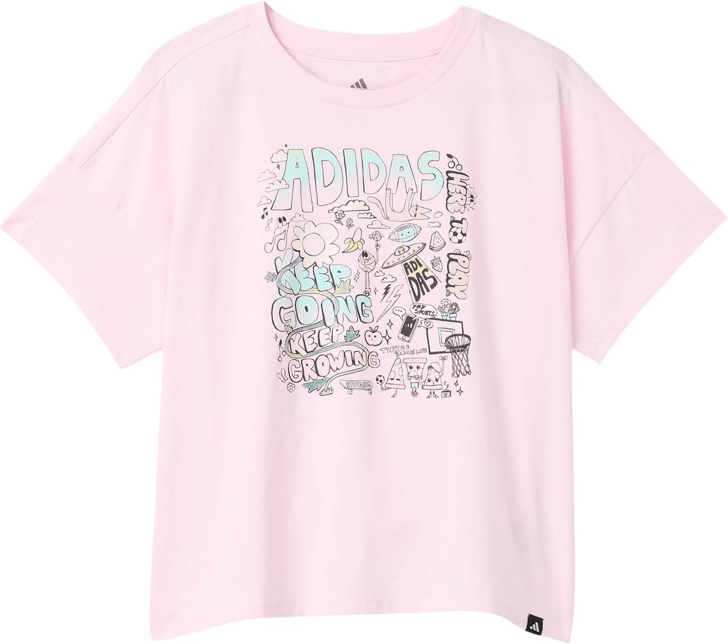 

Футболка adidas Kids Drop Shoulder Tee, цвет Clear Pink Adi