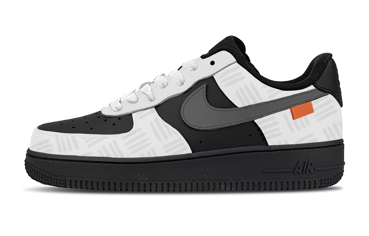 

Nike Air Force 1 Dusty White Leather Abrasion Resistant Low top Skateboard Shoes Unisex Black Gray