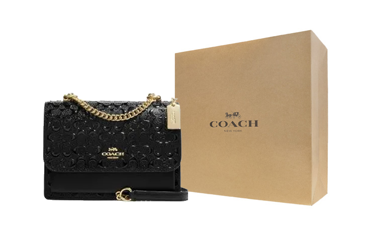 

COACH Klare Кожаный Патент Кожаный Мессенджер Сумка Через Плечо Кроссбоди Женская Black