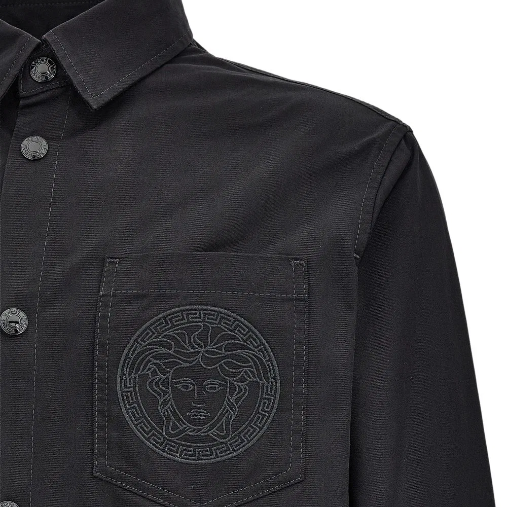 Джинсовая куртка Denim Jacket VERSACE черная — фото 4