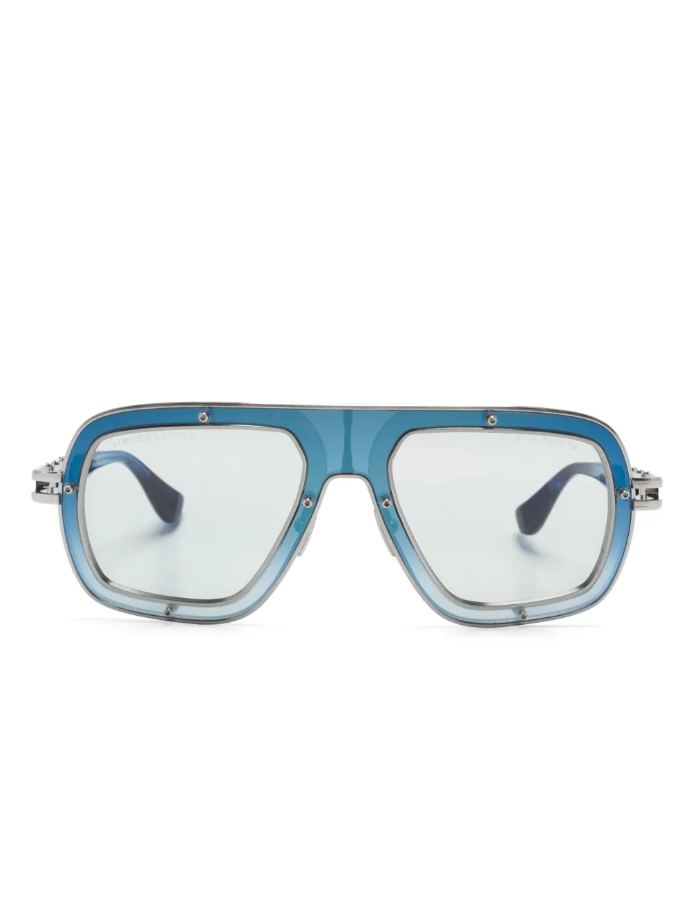

Солнцезащитные очки в круглой оправе Dita Eyewear, серебяный
