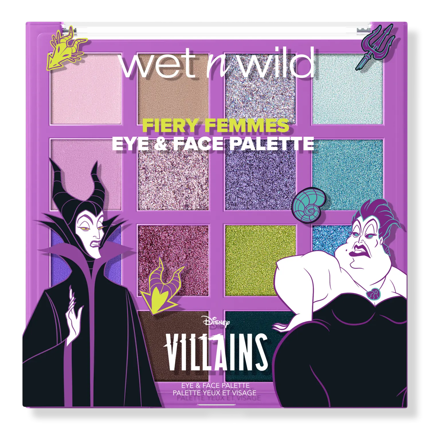

Палитра теней Disney Villains Fiery Femmes Eye & Face Palette - Beautiful Destroyer Wet n Wild