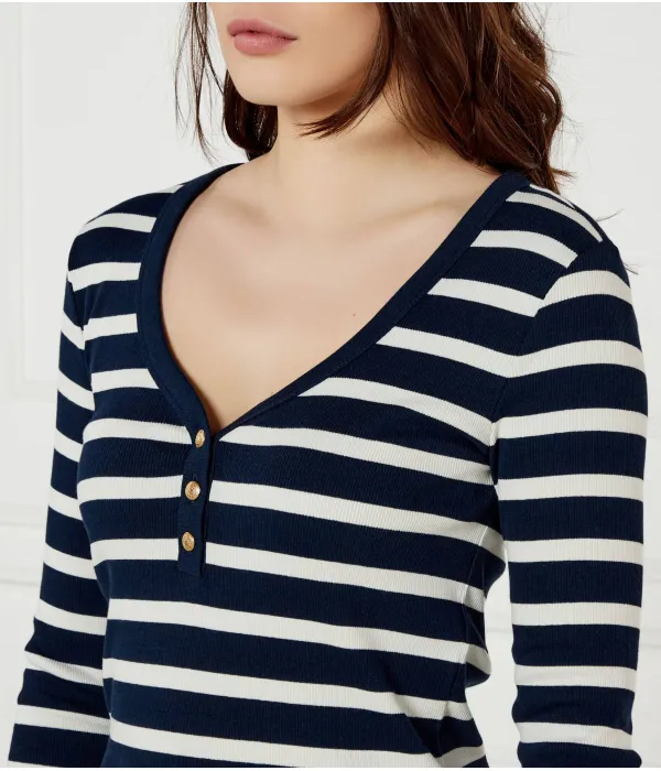 Блузка Хенли Slim fit Tommy Hilfiger, белый — фото 4