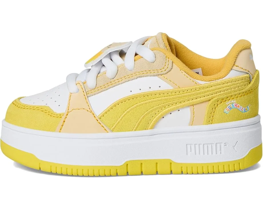 Кроссовки PUMA Kids Rebound Femme Squishmallows Shoes (Little Kid), Speed Yellow/Chamomile/White — фото 4