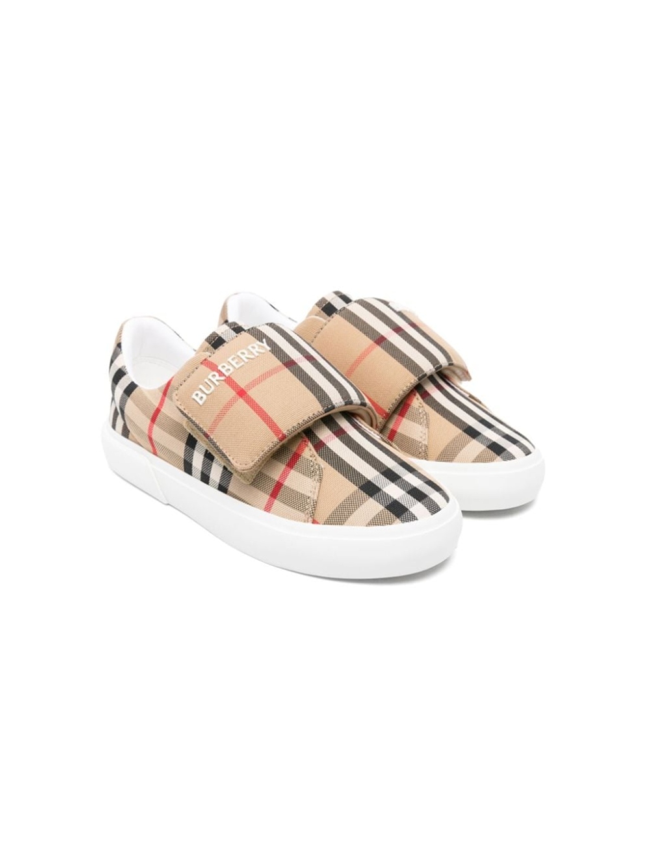 

Burberry Kids кеды в клетку Vintage Check, нейтральный цвет