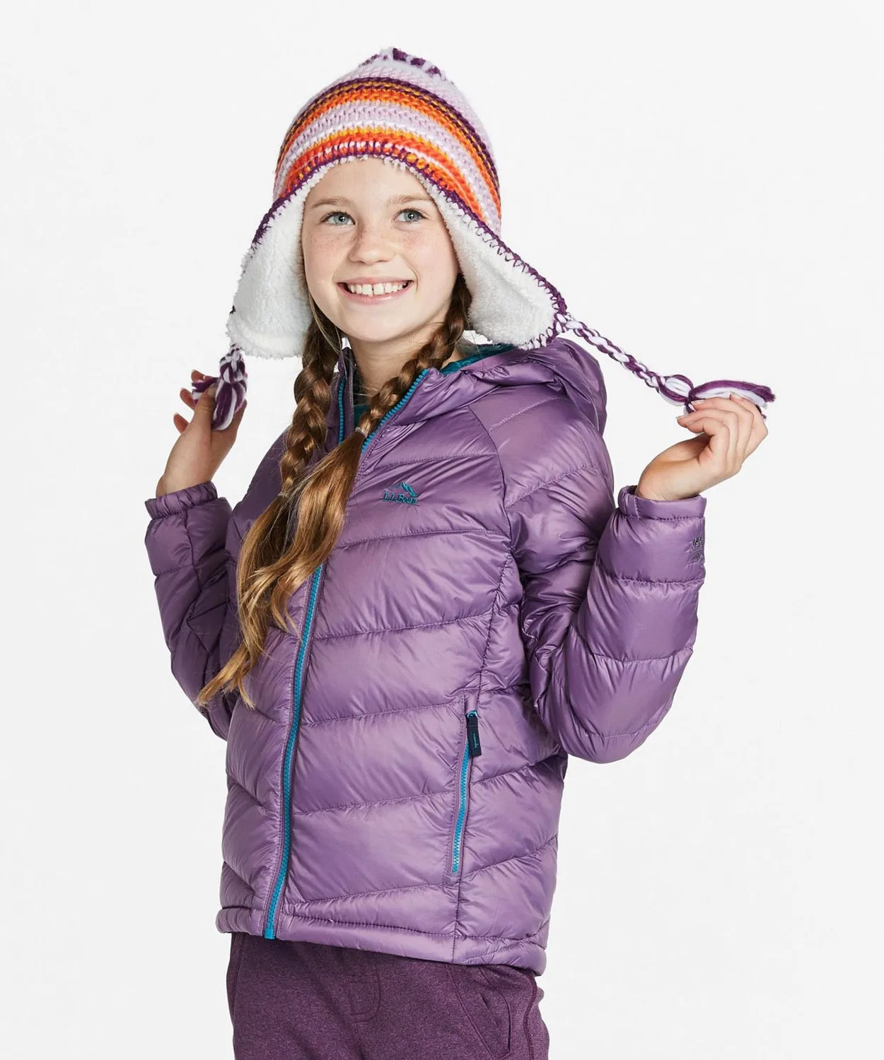 Детская куртка пуховая Ultra Light 650 Down Jacket L.L.Bean фиолетовая