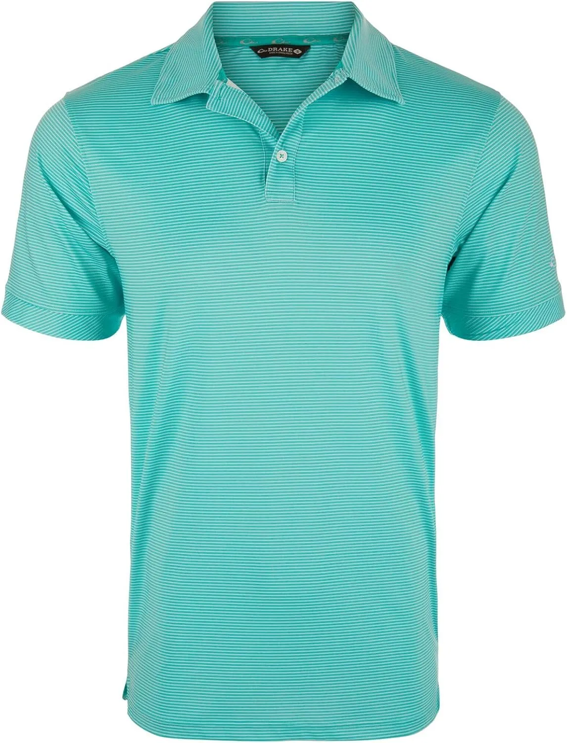 

Drake Waterfowl мужская поло Performance Chalk Striped, эластичная влагоотводящая UPF-30