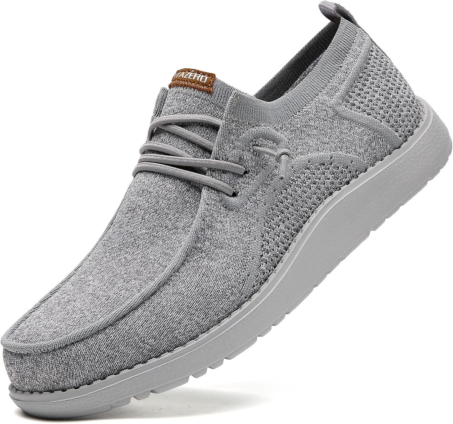 

Мужские туфли ITAZERO Extra Wide - размеры 4E-5E, с широким носком, для мужчин с отеком стопы - мужские лоферы и слипоны с поддержкой свода стопы при подошвенном фасциите, светло-серый