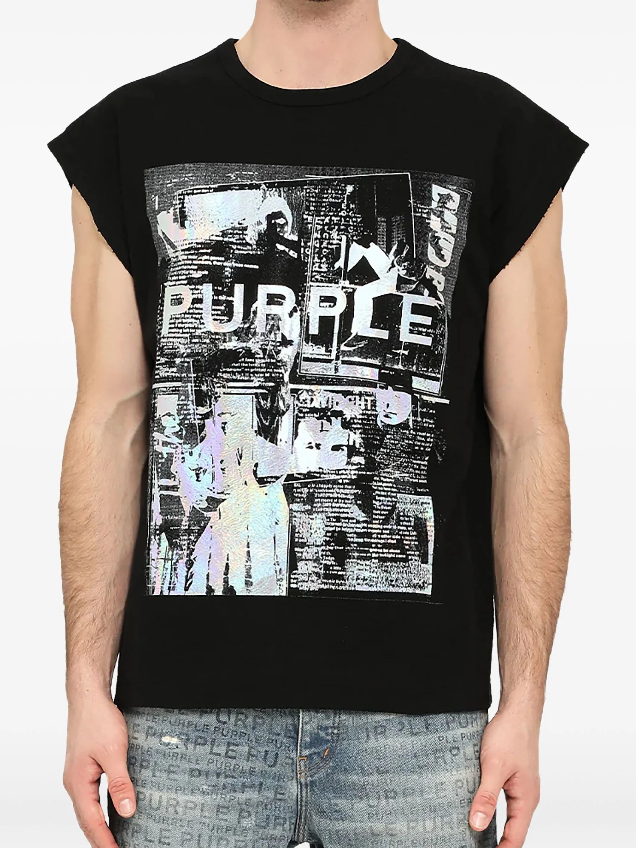 

Футболка с графичным принтом Purple Brand, черный