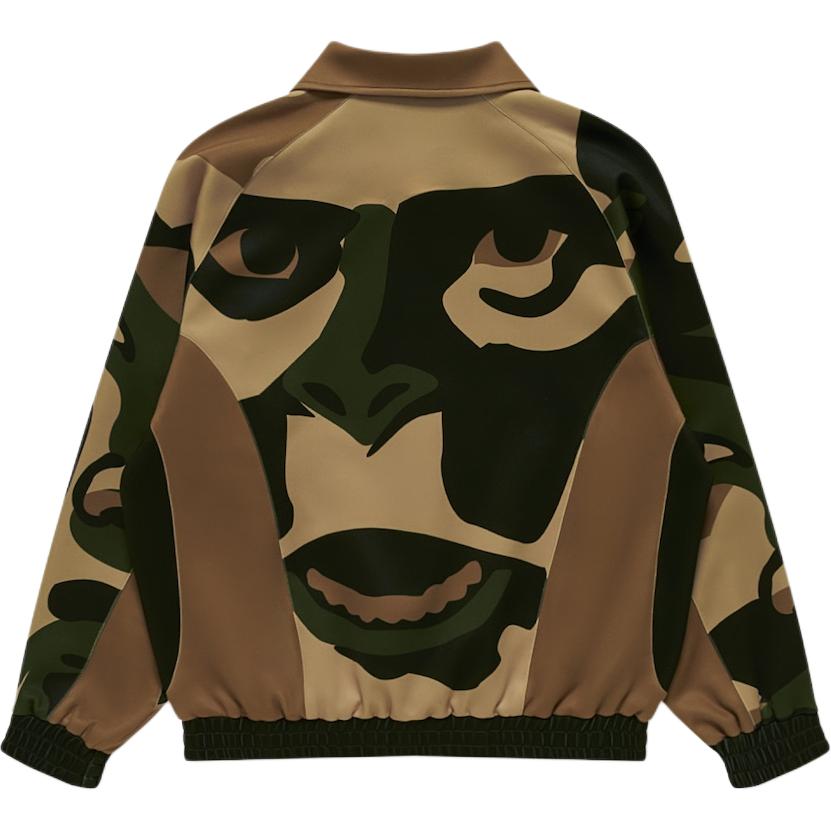 

A BATHING APE Куртка-толстовка Bape X KidSuper в технике пэчворк, Khaki