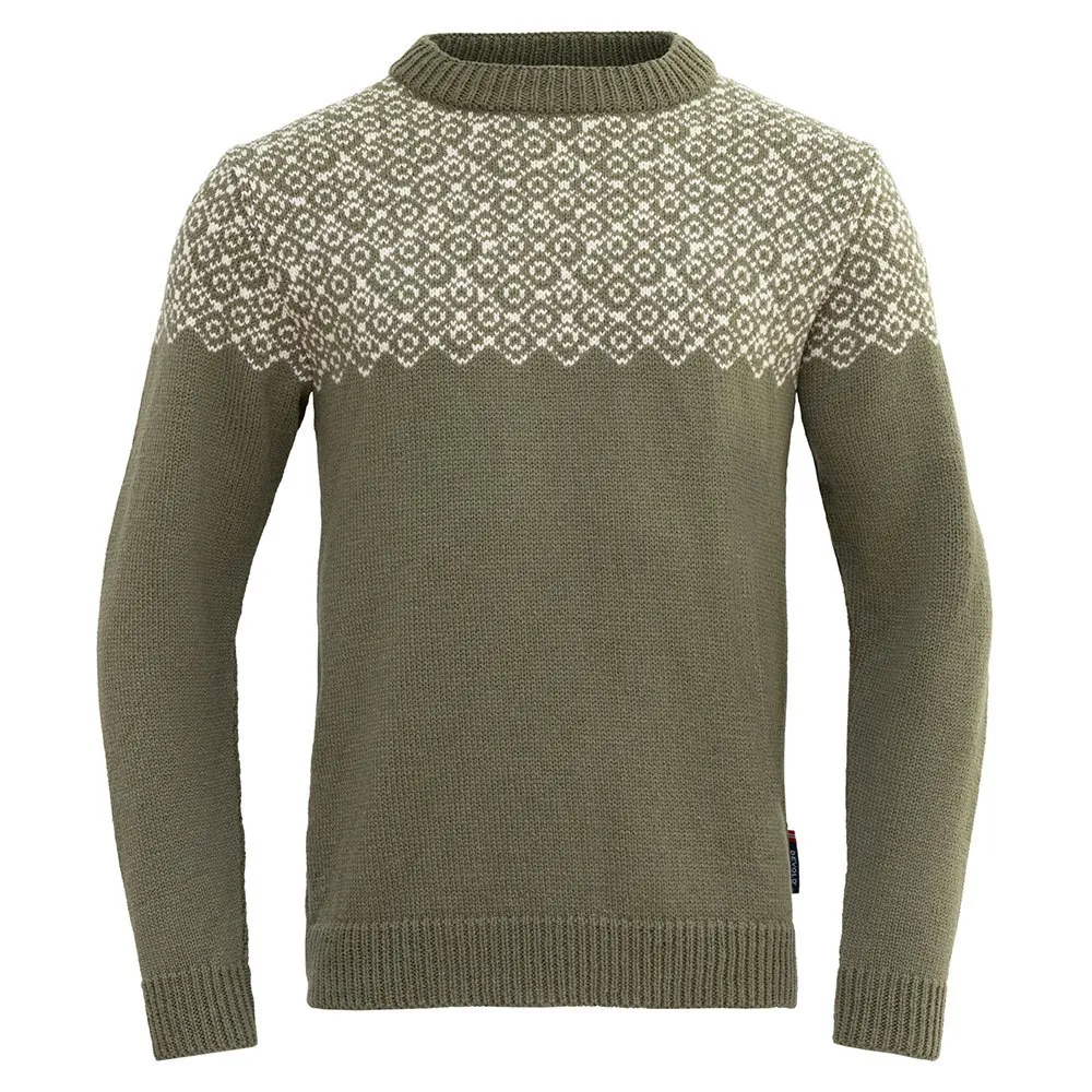 

Свитер DEVOLD OF NORWAY Bjørnøya Wool, зеленый