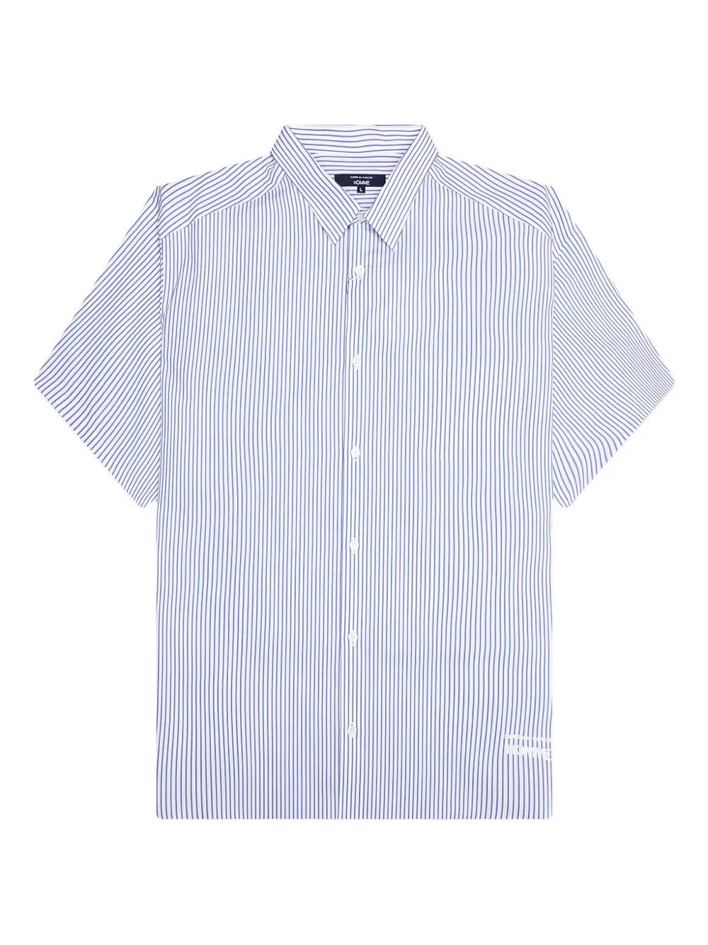 

Полосатая рубашка с короткими рукавами Comme des Garçons Homme, синий
