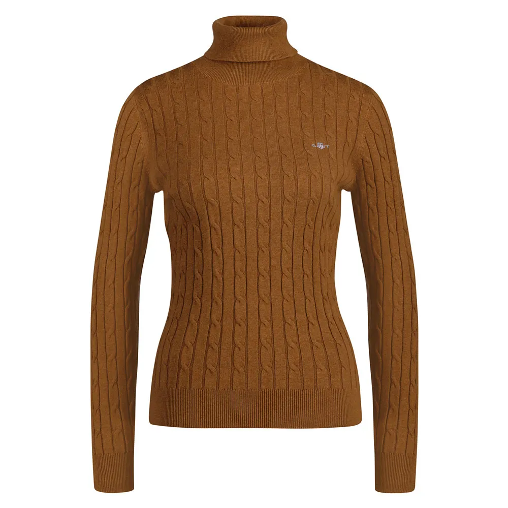 

Свитер Gant 4800102 high neck, коричневый