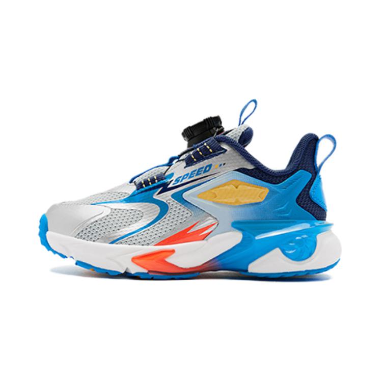 

QIAODAN Скользостойкие износостойкие низкие детские кроссовки silver blue для детей 3-7 лет