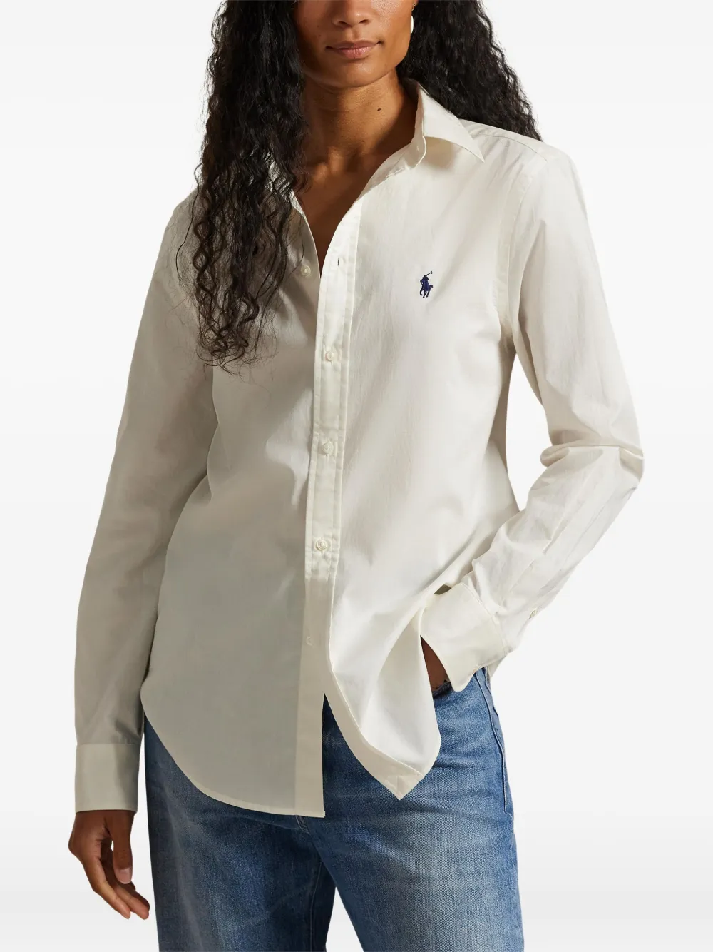 Твиловая рубашка с логотипом Polo Pony Polo Ralph Lauren, светло-бежевый — фото 3