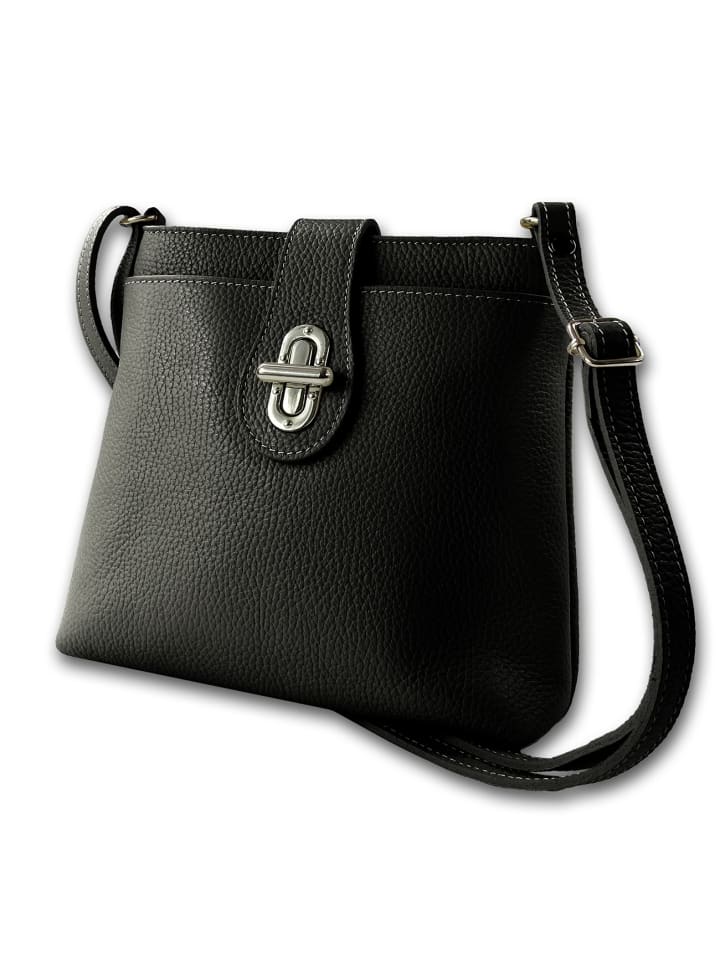 

Кожаная сумка через плечо Toscanto, черная, примерно 22 см Toscanto