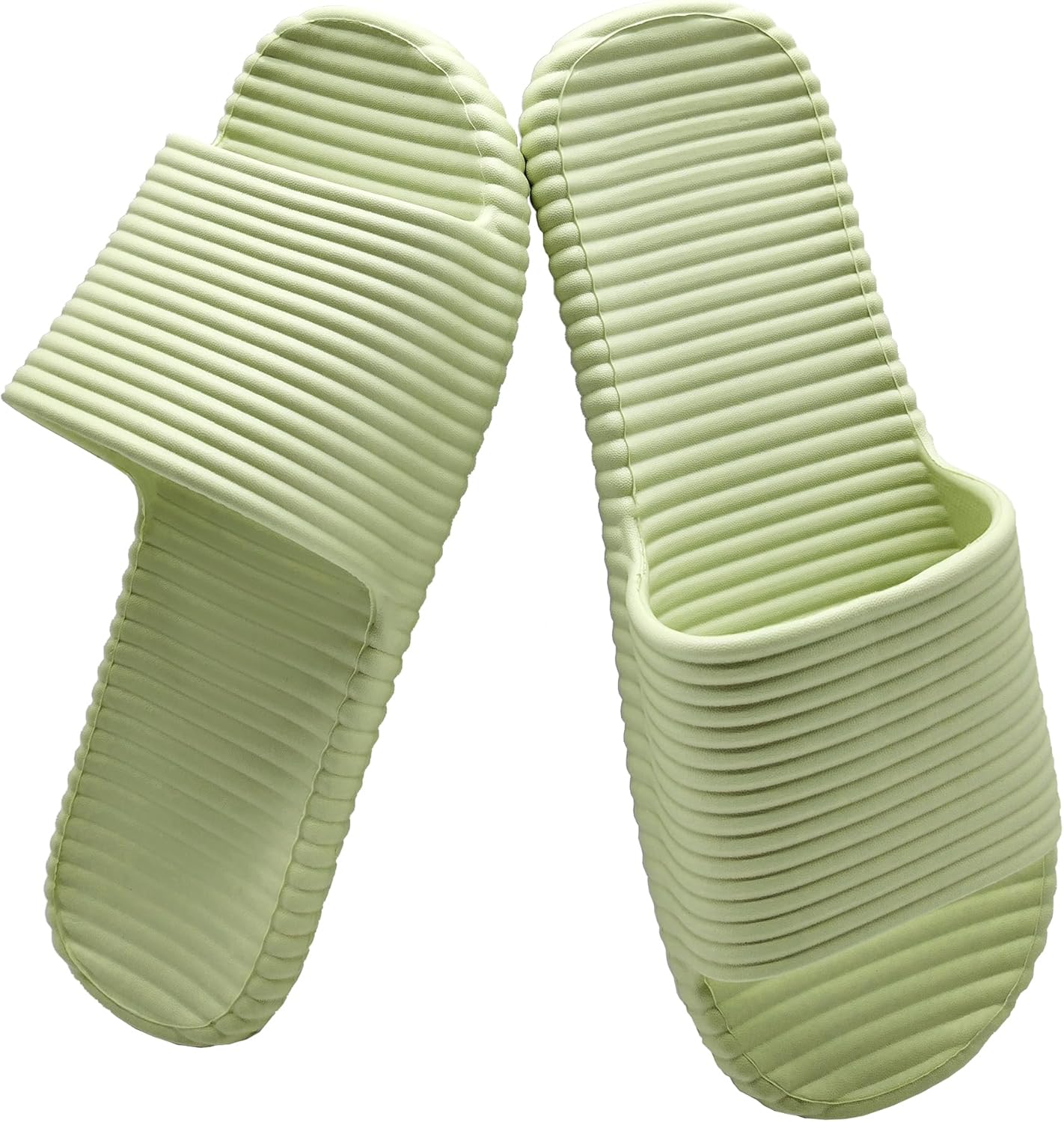 

Быстросохнущие шлепанцы для душа EitCaton для женщин и мужчин, легкие тапочки с открытым носком из ЭВА, нескользящие, для дома и улицы, для ванной, SPA, бассейна, спортзала, пляжа, зеленый