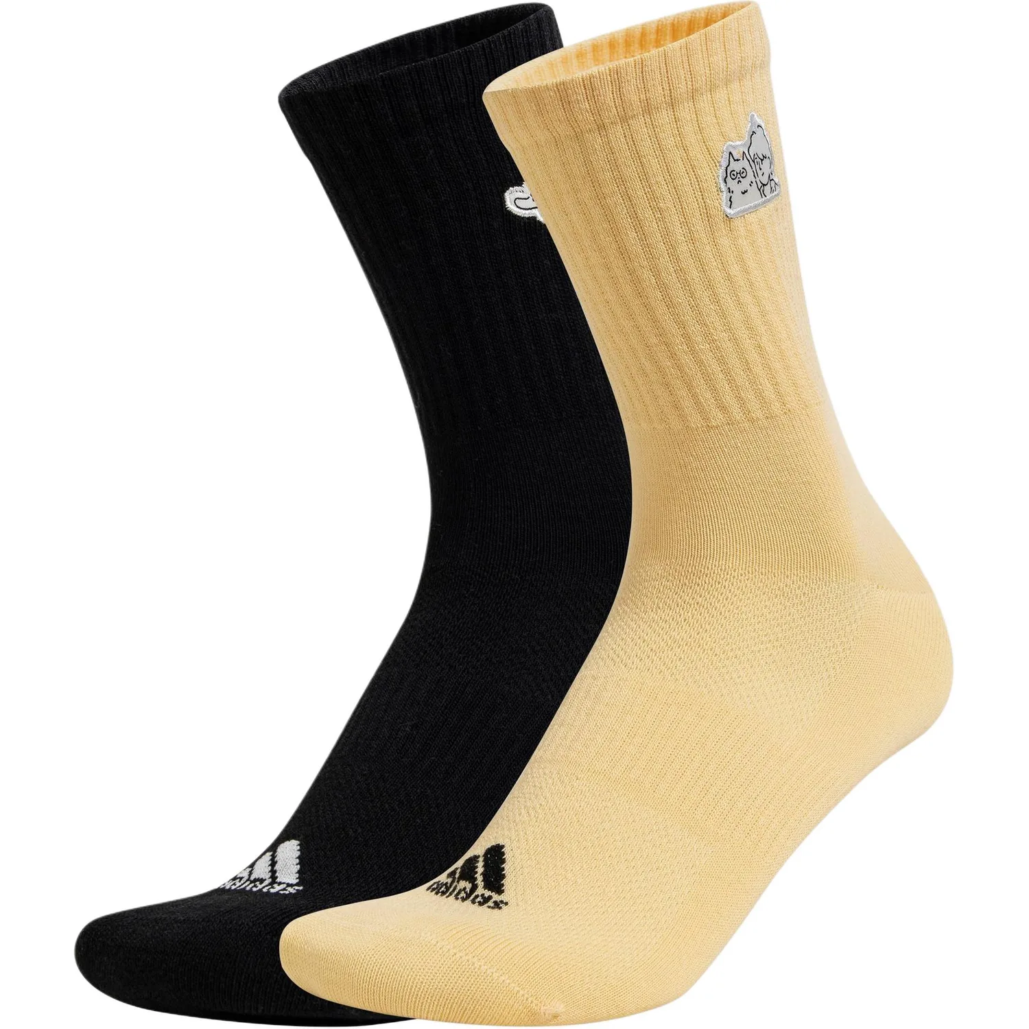 Носки унисекс, набор из 2 пар Adidas, 1 Set 2 Pack (Light Orange+Black)