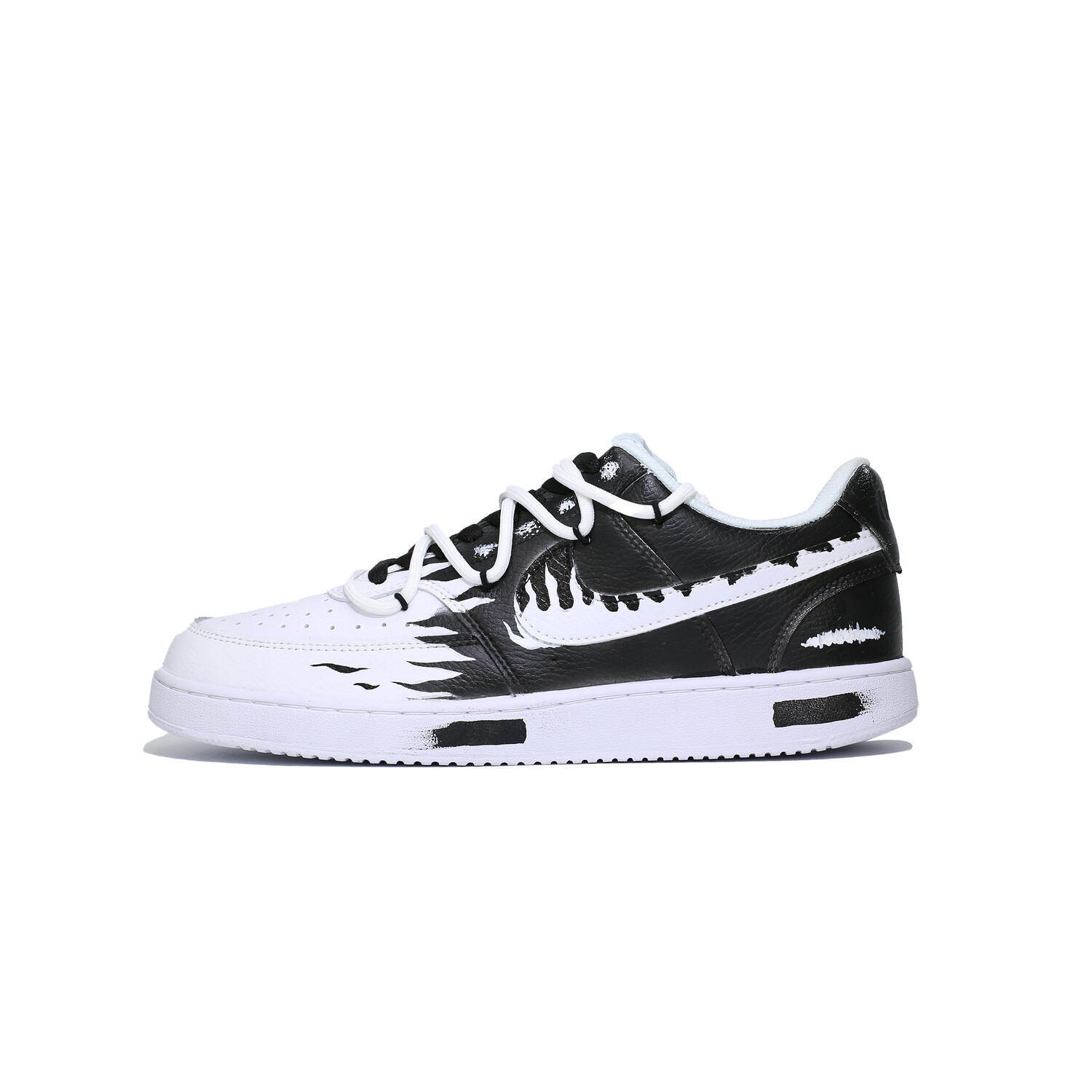 

Кроссовки Nike Court Vision 1 Skateboarding Shoes Men Low-top Black, черный/белый