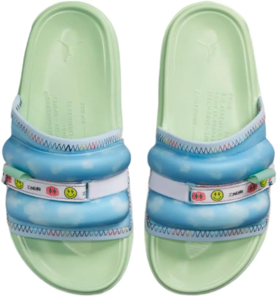 Шлепанцы NIKE Jordan Men's Super Play Slide x J Balvin Slides, зеленый — фото 4